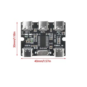 แผงวงจรแยกพอร์ต Type-C, โมดูลขยายเอาต์พุต 3 ทาง, PCB หลายพอร์ตสำหรับการพัฒนาอุปกรณ์อิเล็กทรอนิกส์ DIY - Product Image 3