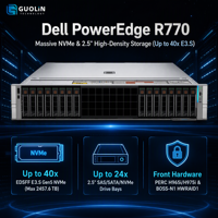 Serveur rack Dell PowerEdge R770 2U, double processeur Intel Xeon 6, DDR5, PCIe 5.0, serveur cloud de calcul pour centre de données d'entreprise haute densité