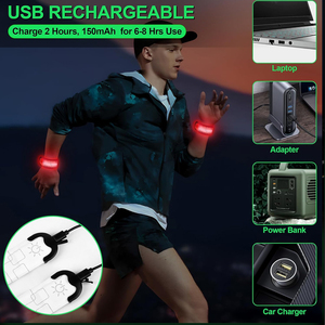 Brazalete LED para Correr de Noche, Banda de Luz LED para Ciclismo, Cinturón de Seguridad para Deportes al Aire Libre, Brazalete Recargable para Pierna y Muñeca - Product Image 6