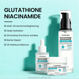 Clover rena Glutathione & nicotinamide da sửa chữa Set-24h chăm sóc liên tục cho nam giới và phụ nữ (100ml + 50g + 30ml) - Product Image 6