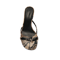 Sandales d'été 2026 NOUVEAU modèle violet Niche French à talons hauts et bride fine en cuir véritable, tendance mode extérieure pour femme