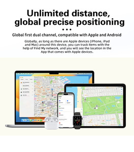 Siêu mỏng thẻ phong cách cho tìm thấy của tôi tag thông minh Key <span class=keywords><strong>Finder</strong></span> không khí định vị ví hành lý Pet theo dõi mini GPS Tracker - Product Image 2