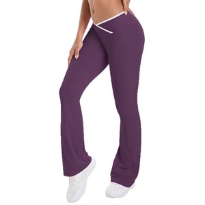 <span class=keywords><strong>Leggins</strong></span> personalizados femeninos mallas de cintura baja añadir logotipo V <span class=keywords><strong>Leggins</strong></span> Para Mujer Push up <span class=keywords><strong>maternidad</strong></span> Leggings mujeres acampanados Fitness Pantalones - Product Image 5