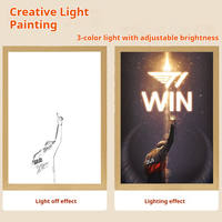 Panel de Luz LED de Anime, Lámpara Nocturna Acrílica, Arte LED de Anime, Alimentación por USB, Decoración para Escritorio de Juegos, Tamaño A5