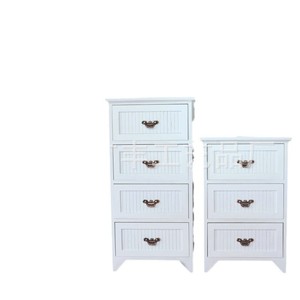 Mesitas de noche blancas de estilo europeo con cajones, mesita de noche con almacenamiento, muebles de dormitorio - Product Image 5