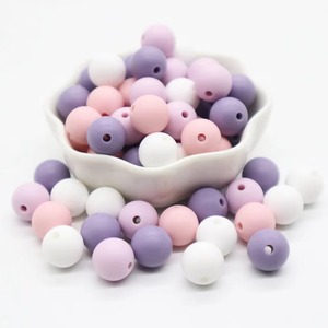 Nhà Máy Giá tùy chỉnh tiêu cự 15 mét 15 mét DIY Phụ Kiện Vòng đeo tay Đảng trang trí nội thất đầy màu sắc <span class=keywords><strong>Silicone</strong></span> hạt đối với trang sức làm - Product Image 1