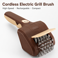 Brosse de nettoyage électrique pour barbecue sans fil haut de gamme, 700 tr/min, faible MOQ, livraison rapide, vente en gros