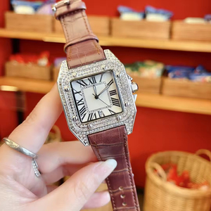 <span class=keywords><strong>2026</strong></span> 40mm Zifferblatt Iced Out Herrenuhr Quadratisch Voll Diamantbesetzt Quarz Luxus Armbanduhren - Product Image 4