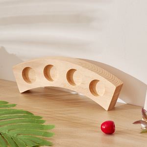 Wooden Essential Oil <b>Bottle</b> <b>Rack</b> 28x5x3cm Desktop <b>Storage</b> Organizer For Kitchen Condiment Jar Small Wine Glass Display - Product Image 1