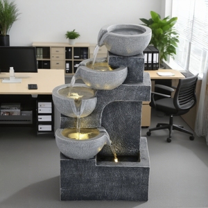 Işık ile açık hava bahçe dekorasyonu reçine şelale havuz çeşme kapalı yaratıcı Waterscape çeşme - Product Image 6