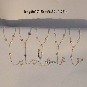 Bracelet chaîne de doigt en cristal naturel perlé fait à la <span class=keywords><strong>main</strong></span>, bracelet en acier inoxydable plaqué PVD 18K pour femmes - Product Image 6