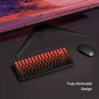 Clavier mécanique XVX série dégradé rouge 136 touches profil OEM imprimé latéralement (7 couleurs) PBT PC Double-Shot
