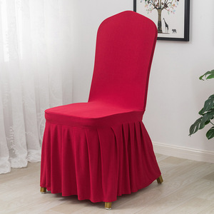 Утолщенная эластичная плиссированная юбка, чехол для обеденного стула, свадебный банкет для дома, универсальная юбка, чехол для стула - Product Image 2