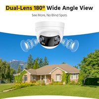 Kit ANNKE NVR Audio Bidirectionnel Caméra Réseau Intelligente à Double Éclairage IP67 6MP Double Objectif 180 Degrés Panoramique Tourelle Bullet AI PoE