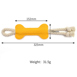 Jouet à mâcher en feutre <span class=keywords><strong>pour</strong></span> chiot, en forme d'os, avec corde tressée, jouet d'entraînement à la mode, jouet à nœuds, résistant aux morsures, jouet <span class=keywords><strong>pour</strong></span> <span class=keywords><strong>chien</strong></span> - Product Image 6