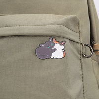 Ensemble de broches en émail Kawaii Chat Ludique pour la décoration de tenues quotidiennes décontractées