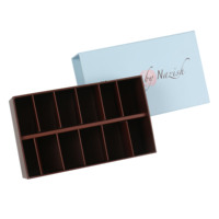 Boîte à tiroirs personnalisée de luxe pour macarons et chocolats, avec compartiments, boîte cadeau en papier rigide, logo personnalisé