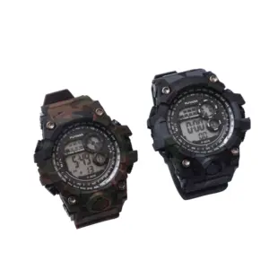 New Multifunction Digital Electronic Student Watch Camouflage Chronograph Sport Watches For Men Waterproof Made In China