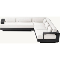 Canapé de jardin Villa Ensemble pastoral Canapés de patio en aluminium imperméables Resort Mobilier d'extérieur de luxe Canapé d'extérieur pour cour d'hôtel