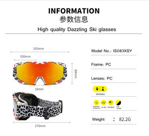 <span class=keywords><strong>Gafas</strong></span> de esquí para adultos, lentes deslumbrantes con montura grande, UV400 - Product Image 4