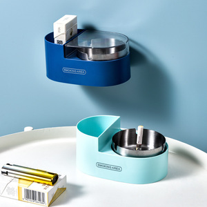 Cenicero de pared creativo con tapa, diseño duradero y resistente, sin necesidad de perforaciones, para el hogar, baño o área de fumadores - Product Image 5