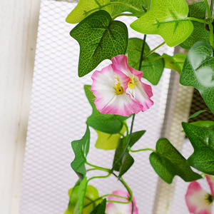 Xinchengzhi - Guirnalda de Flores Artificiales de Gloría de la Mañana, de Plástico y Seda, de 30 cm a 100 cm, para Decoración Interior y Exterior - Product Image 1