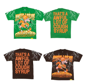 T-shirt Homme Oversize à Épaules Tombantes 100% Coton de Qualité Supérieure, Imprimé 'THAT'S a AWFUL LOT of COUGH SYRUP', à Manches Courtes, Scannable - Product Image 4