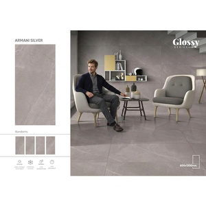 Azulejos de Porcelana Cerámica Gris Avario 600x1200mm, Azulejos de Piso y Pared con Acabado Pulido Efecto Mármol para Proyectos Comerciales - Product Image 4