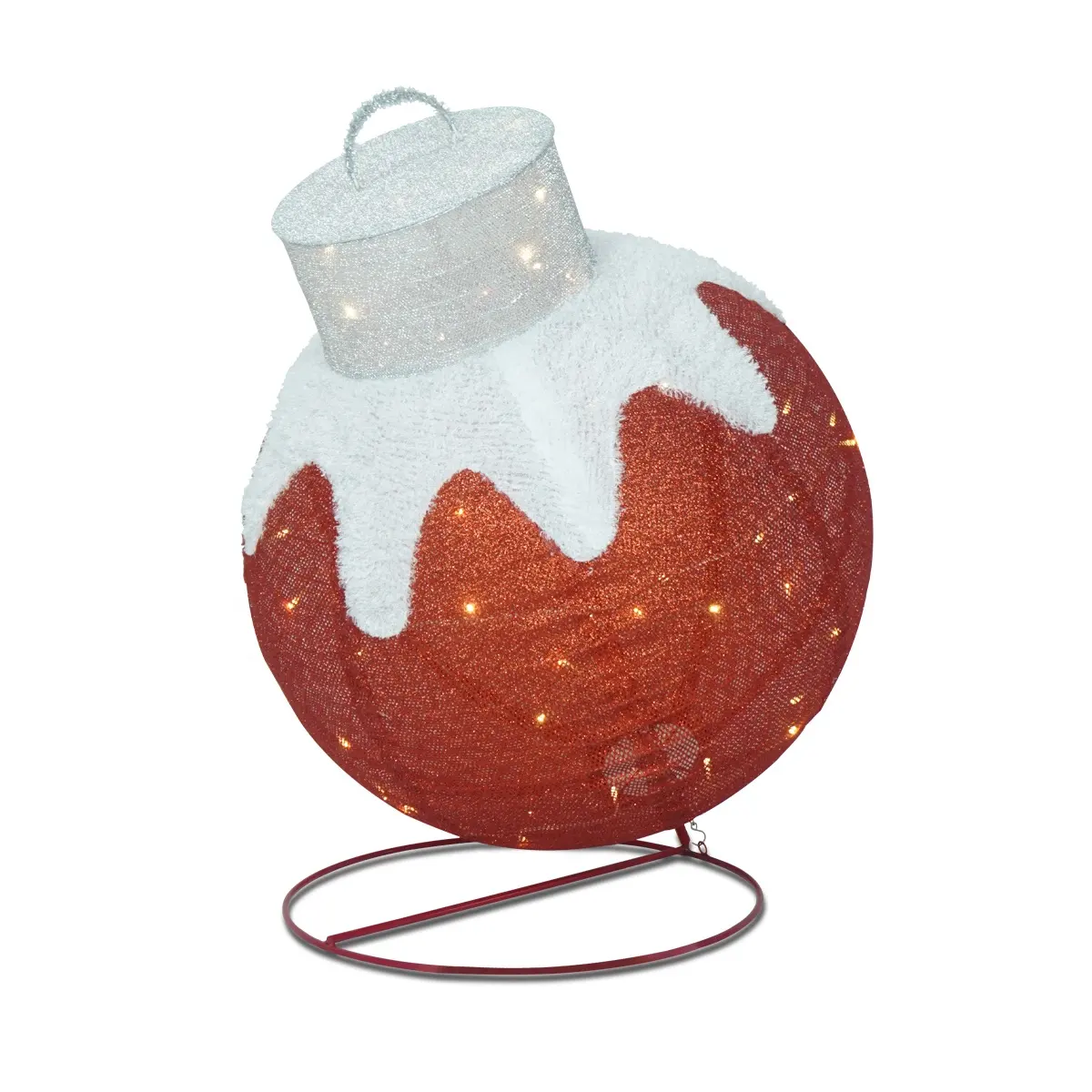 hot Oversize Outdoor Merry Christmas Ornaments lantern Christmas Ball With Led Lights