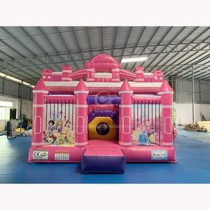 Trẻ Em Inflatables Trò Chơi Đảng Combo Màu Hồng Inflatable Nhà Bị Trả Lại Thương Mại Công Chúa Inflatable Lâu Đài Bouncer Với Trong Nhà Trượt - Product Image 1