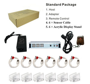 6-Port bán lẻ điện thoại di động sạc thiết bị chống trộm an ninh Hệ thống báo động với Acrylic hiển thị đứng điện thoại di động máy tính bảng Máy tính xách tay - Product Image 6