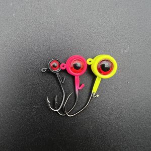 Top Right fh9007 <span class=keywords><strong>Jig</strong></span> đầu 1/16oz Bass câu cá lure <span class=keywords><strong>Jig</strong></span> đầu với đôi mắt to cho cá hồi Bass Neon Moon Eye <span class=keywords><strong>Jig</strong></span> - Product Image 5
