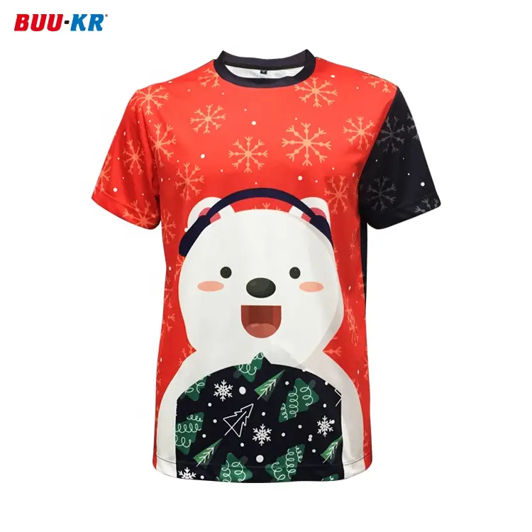 2022 Buker High Quality T Shirt Jersey Santa Patterned New Design Christmas Fashionable Casual Men T Shirt