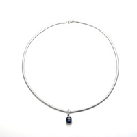 Collier en pierres précieuses pour homme, design géométrique en zircon en acier inoxydable, inaltérable, élégant et simple