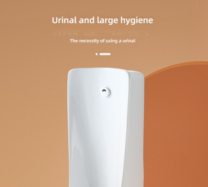 โถปัสสาวะเซ็นเซอร์เซรามิกติดผนังดีไซน์ทันสมัยสำหรับผู้ชายใช้ในโรงพยาบาลโรงแรม - Product Image 2
