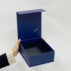 Vente en gros de coffrets cadeaux à fermeture magnétique <span class=keywords><strong>bleu</strong></span> <span class=keywords><strong>marine</strong></span> avec logo personnalisé imprimé pour emballage d'instruments de précision - Product Image 1