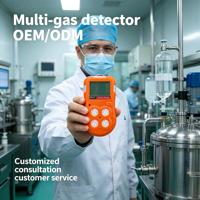 BX616 4 in 1 Detektor Gas Meter Oksigen O2 Karbon Monoksida CO H2S Penganalisis Gas Ex untuk Laboratorium