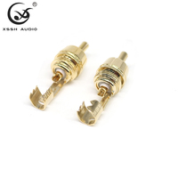 Adaptateur RCA HIFI Lotus YIVO XSSH Audio DIY OEM ODM Connecteur RCA mâle en laiton plaqué or pour câble de signal