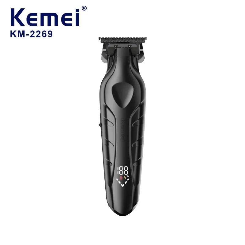 KEMEI km-2269 aparador de cabelo para salão de beleza, máquina de barbeiro profissional recarregável para homens