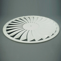 Grilles de ventilation rondes en aluminium pour diffuseur tourbillonnant, pour alimentation en air au plafond