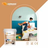 Peinture Murale Intérieure 18L Acrylique Liquide Lavable Faible Odeur Application Facile Fini Mat pour Rénovation Maison Chambre Salon