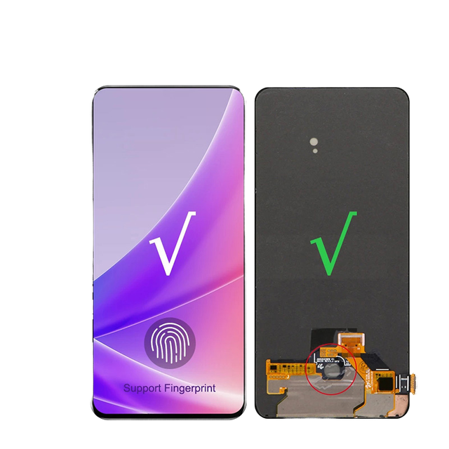 Mobile Phone LCDs for OPPO Reno 10x Zoom Touch Screen Panel  OLED 6.65" Display Replacement Fingerprint Privacy Guard