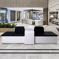 Tabouret de canapé de bureau en métal au design moderne avec revêtement personnalisé pour le hall de la banque, le salon d'attente de l'hôpital et l'hôtel