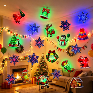 Linda Lámpara Nocturna Luminosa 3D de PVC con Dibujos Animados, Adhesivo de Pared Brillante de Doble Uso y Adorno Creativo para Decoración de Pared - Product Image 1