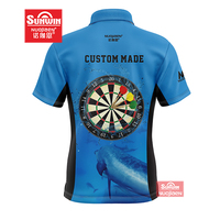 Camisa de dardos personalizada para hombre, Jersey de Polo de dardos con cremallera, camisa de Club de dardos de alta calidad, diseños que se ofrecen por sublimación, 5 días