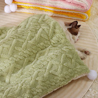 Couverture polaire double face grand format pour animaux de compagnie, idéale pour le sommeil des chats et des chiens, chaude pour l'hiver, vente en gros du fabricant, prise en charge OEM