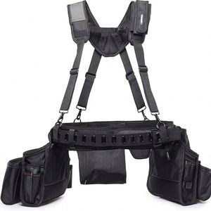 Cinturón de herramientas de muestra gratis, bolsa de herramientas magnética, cinturones de herramientas de 14 bolsillos para hombres, cinturón de herramientas desmontable y ajustable para electricistas - Product Image 4
