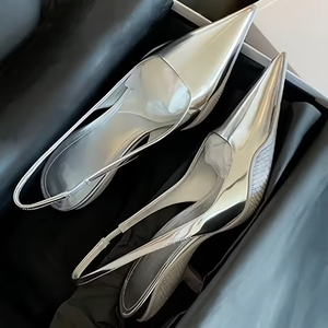 Zapatos de Tacón Elegantes y Sensuales para Mujer, Sandalias de Tacón de Cuero de Alta Calidad, Zapatos de Diseñador - Product Image 1