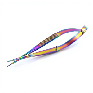 Tondeuse à sourcils arc-en-ciel en acier inoxydable, outil de précision à pointe inclinée pour le modelage des sourcils - Product Image 4