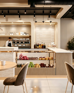 Diseño Interior de Cafetería de Lujo Industrial Moderno, Solución Integral de Mobiliario Personalizado para Cafeterías y Tiendas Minoristas - Product Image 5